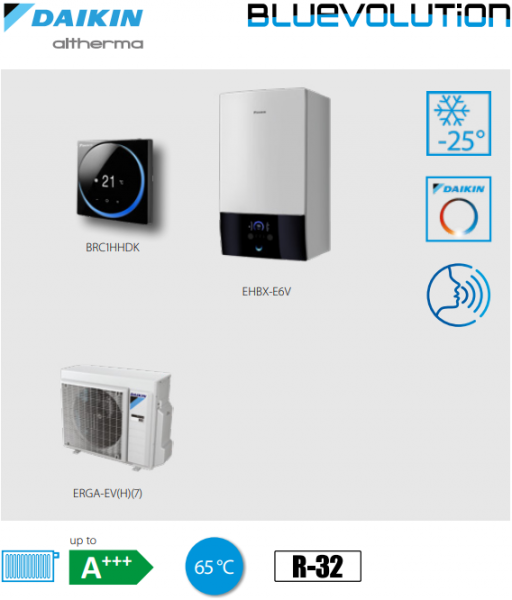 Pompa de caldura Daikin Altherma 3 R W EHBX-E6V/E9W + ERGA-EV(H)(7)