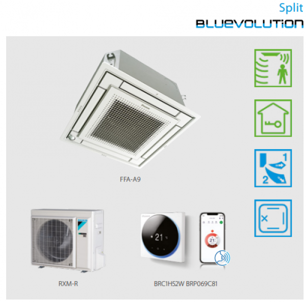 Conditioner tip caseta complet plata Daikin SkyAir Alpha FFA-A9 + RXM-R(9)