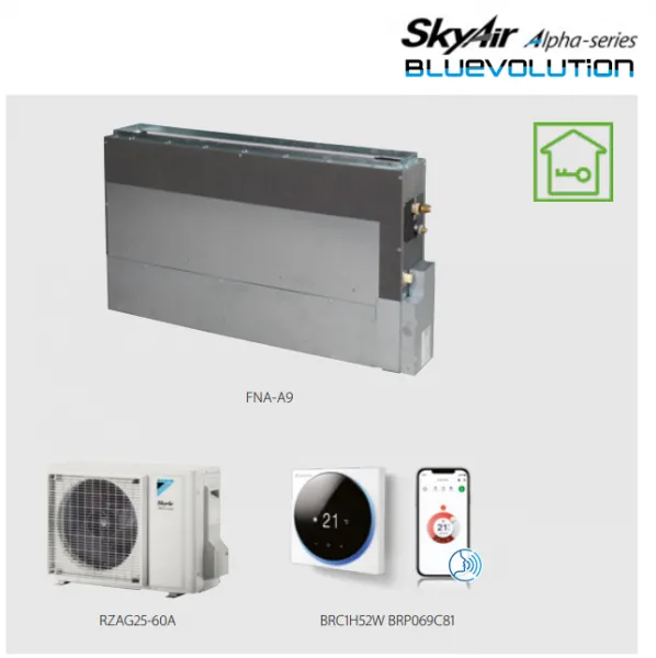 Скрытая напольная установка Daikin FNA-A9 + RZAG-A