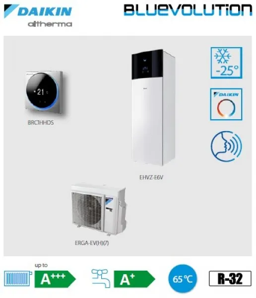 Тепловой насос Daikin Altherma 3 R F EHVZ-E6V/E9W + ERGA-EV(H)(7)