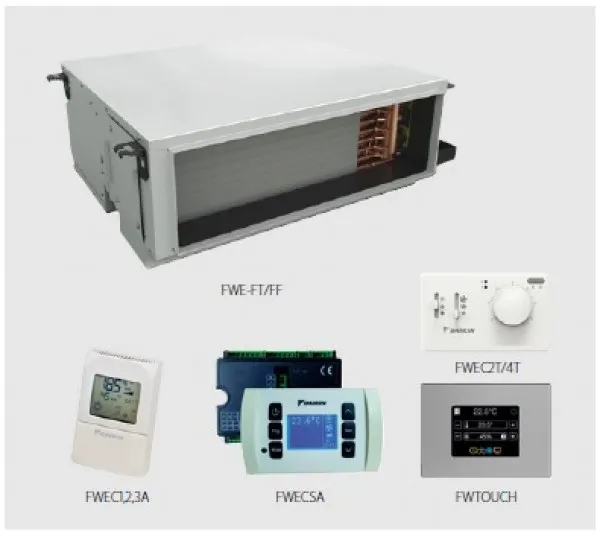 Unitate de fan-coil ascunsă cu ESP scăzut Daikin FWE-FT/FF