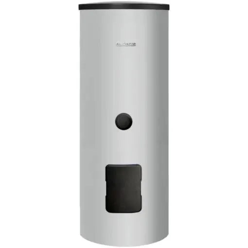 Boiler bivalent cilindric vertical argintiu Buderus Logalux SM310.5 E S-B - 287 litri cu flansa rezistenta electrica